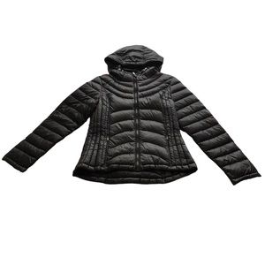 Black Goose Down Puffer Jacket